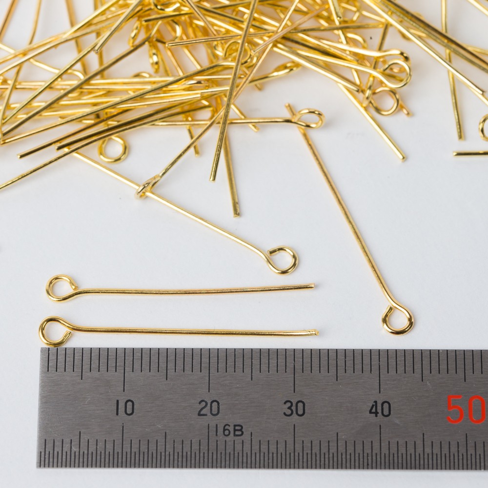 9 булавка 32mm 100шт.@ Gold золотой для бизнеса аксессуары ручная работа детали материалы материал iya серьги-кольца основа металлические принадлежности дополнительные материалы булавка металлические принадлежности 