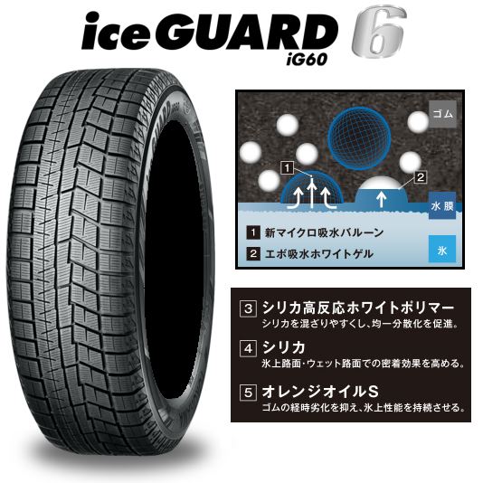 ヨコハマタイヤ ice GUARD 6 IG60 275/40R18 103Q XL タイヤ×1本 iceGUARD アイスガード 6 自動車　スタッドレス、冬タイヤの商品画像