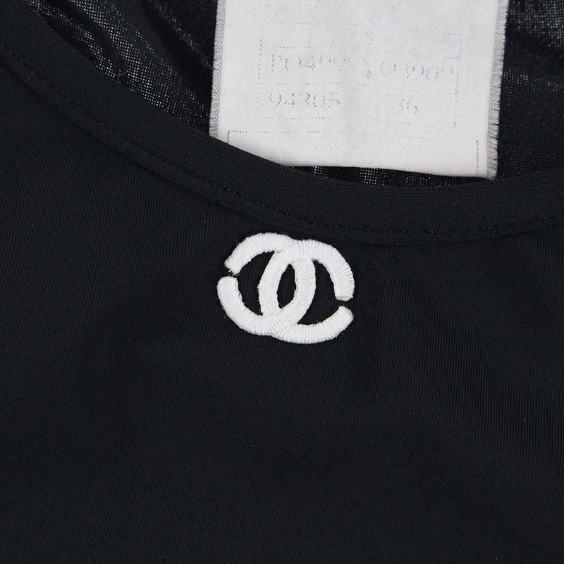 海外最新 シャネル Chanel カットソー ちび丈 ノースリーブ クロップド ブラック 激安ブランド Atempletonphoto Com