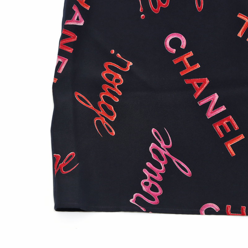  Chanel CHANEL майка Logo рукав отсутствует размер 40 1996 год нейлон черный 