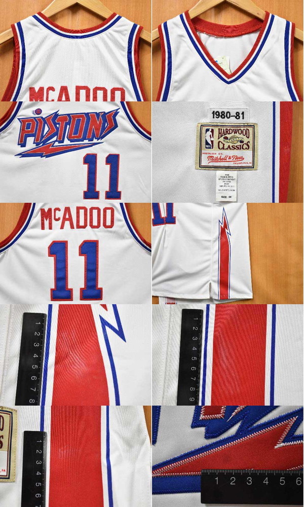  выставленный товар большой mitchell&amp;ness HARDWOOD CLASSICS NBA Detroit Pistons Bob * мака du- баскетбол майка форма 2XL соответствует новый товар (39274