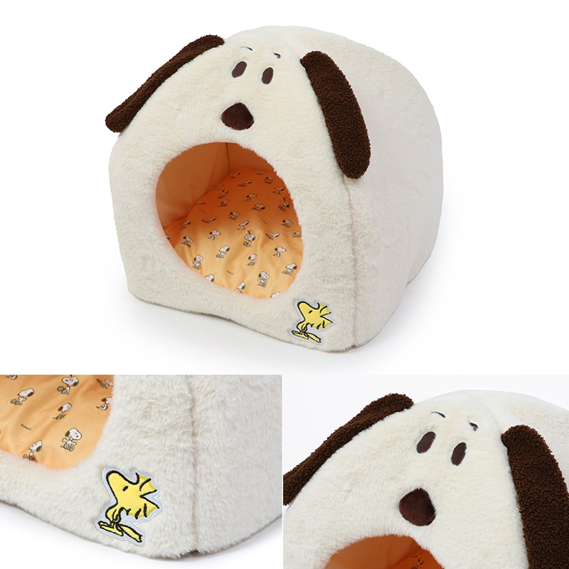  собака домашнее животное bed модный Snoopy house (43×41cm) белый | маленький размер собака через год подушка имеется ka гонг -... . симпатичный 