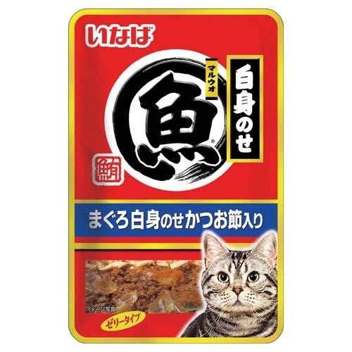 いなばペットフード マルウオ 猫用 まぐろ白身のせ かつお節入り 40g×1個 マルウオ 猫缶、ウエットフードの商品画像