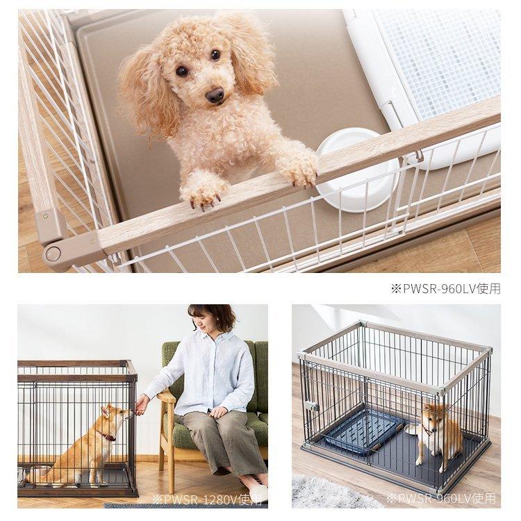  pet Circle dog cage woody Circle PWSR-1260LV Circle interior small size dog interior small size dog medium sized dog wood grain wide . Iris o-yama