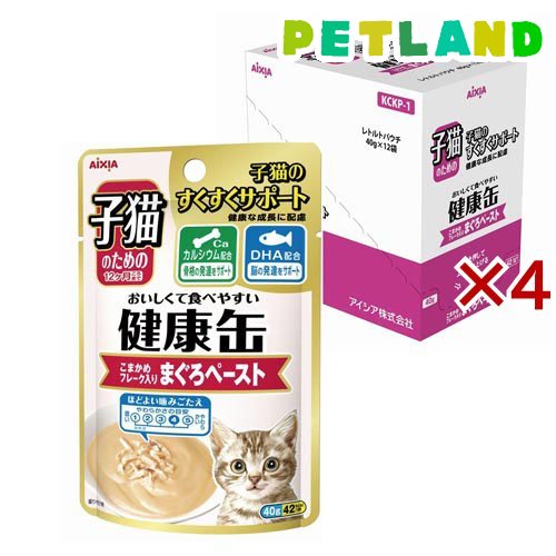 アイシア 健康缶 子猫のためのこまかめフレーク入りまぐろペースト 40g×48個 猫缶、ウエットフードの商品画像