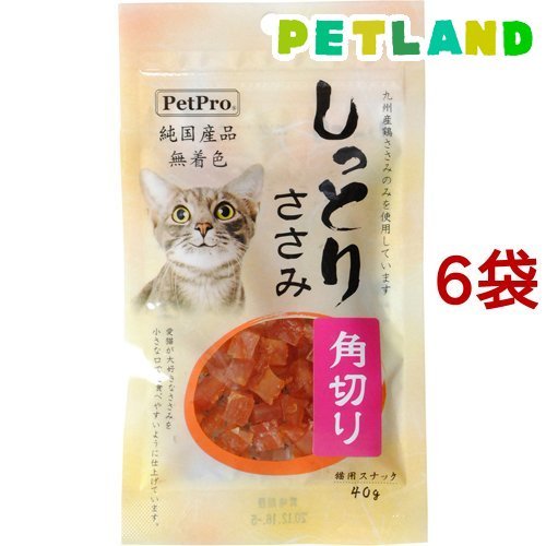 PetPro ペットプロ 純国産しっとりささみ 角切り 40g×6個 猫用おやつの商品画像