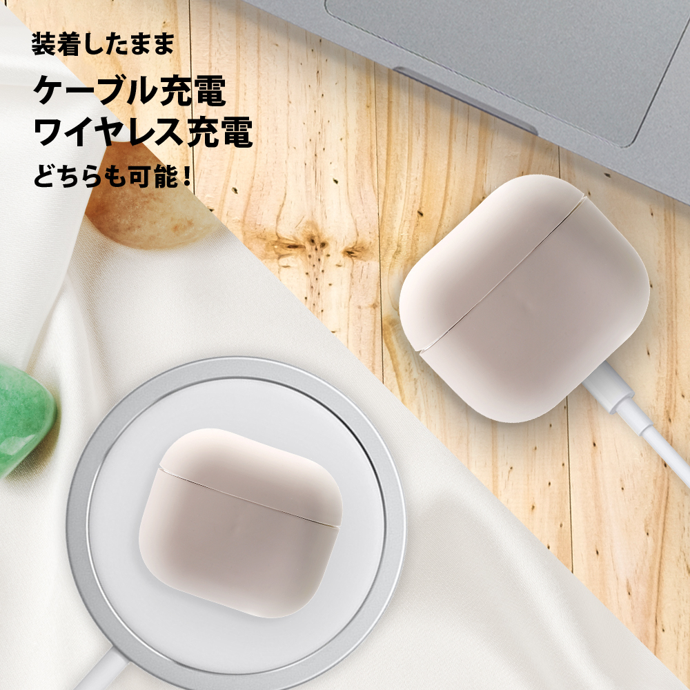 AirPods no. 3 поколение кейс покрытие черный бежевый розовый голубой прозрачный чёрный синий прозрачный простой одноцветный антибактериальный AirPods3