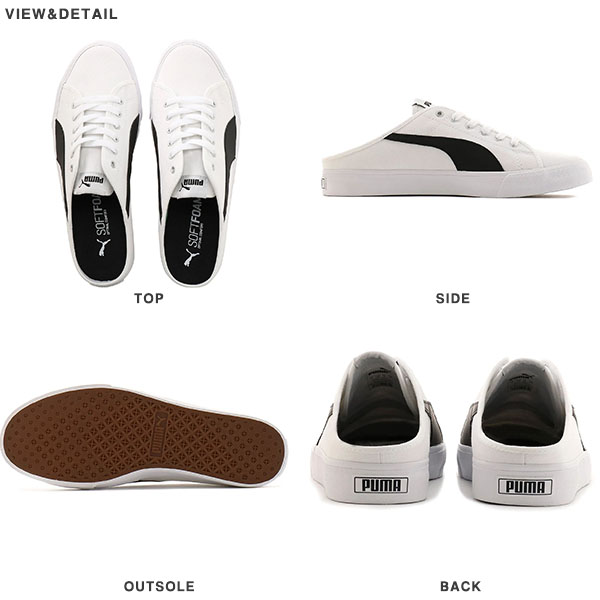  sneakers heel none Puma PUMA lady's men's Puma burr mules shoes shoes slip-on shoes black white black white 371318