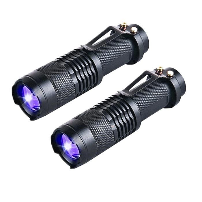  черный свет LED ультрафиолетовые лучи свет 2 шт. комплект UV рыбалка ручной фонарь . свет resin лечение загрязнения проверка флуоресценция искусственная приманка искусственная приманка на кальмара Kei пятно 