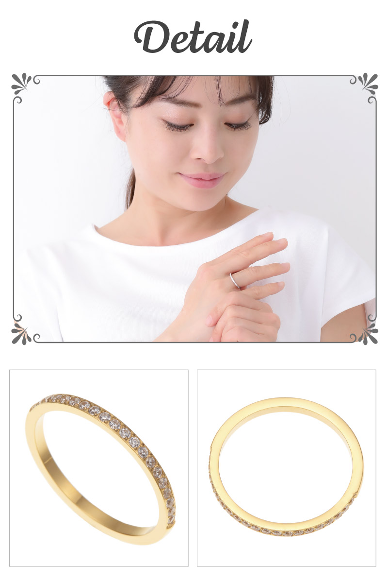  кольцо хирургический из нержавеющей стали Cubic Zirconia половина Eternity кольцо ... добрый металл аллергия соответствует 