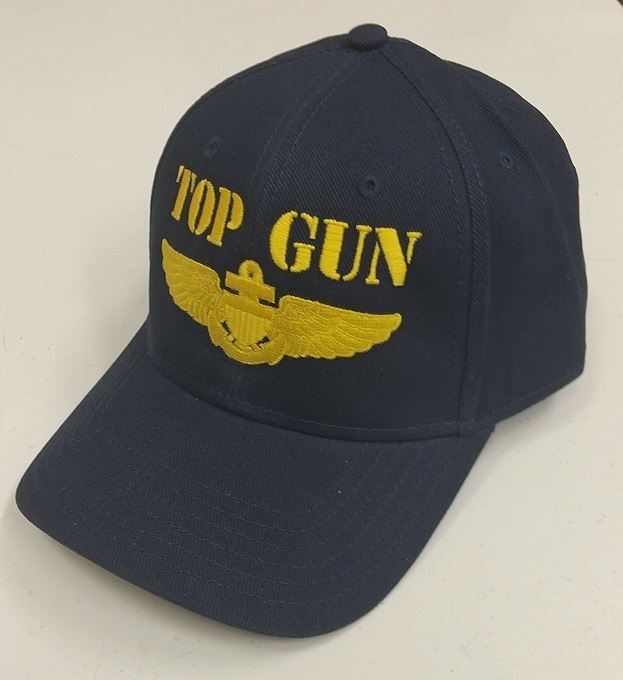 Top Gun with Gold Navy Wings Cap