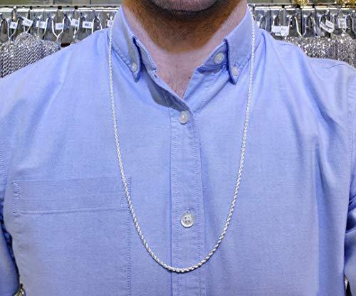 ITProLux ? ソリッド925イタリア2.5mmロープダイヤモンドカット編組リンク ? スターリングシルバーツイストネックレスチェーン 16イン ITProLux ソリッド925イタリア2 5mmロープダイヤモンドカット編組リンク スターリングシルバーツイストネックレスチェーン Next Level Jewelry