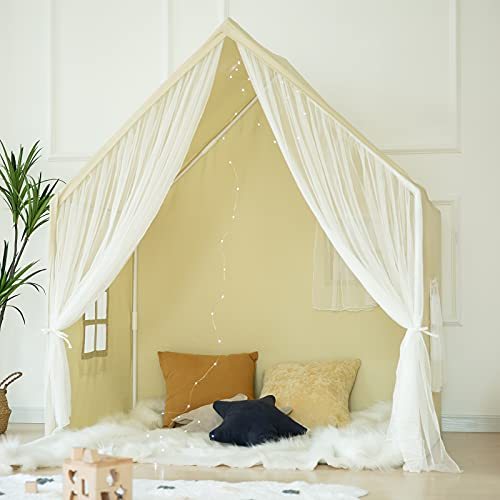 【新品 30%off 送料無料】 Razee 大型プレイハウス テント 子供用 プレイハウス ティピ 小さなプレイコテージ 子供部屋装飾 子供用テント (ナチュラル) 【2409815196】(13890円)