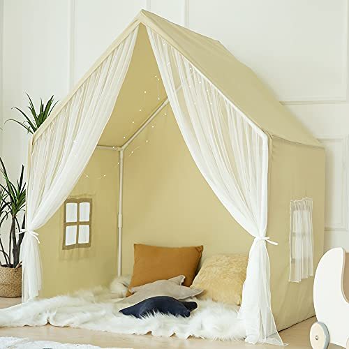 【新品 30%off 送料無料】 Razee 大型プレイハウス テント 子供用 プレイハウス ティピ 小さなプレイコテージ 子供部屋装飾 子供用テント (ナチュラル) 【2409815196】(13890円)