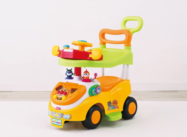  toy for riding car Anpanman good ..biji- car DX pushed . stick + guard attaching agatsuma1 -years old toy 7 months baby toy birthday present vehicle toy 