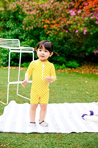 Vaenait Baby 0-24 месяцев UV cut Rush Guard baby ребенок boys девушки One-piece купальный костюм Ocean Dot_Ye