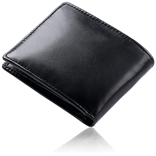 ゴートレザー スキミング防止機能付き 二つ折り財布 st-819gm1（ブラック）の商品画像