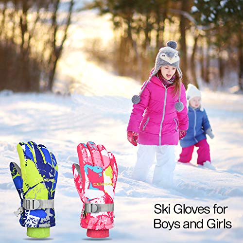 Cevapro лыжи перчатка Kids сноуборд перчатка ребенок лыжи перчатки Junior sinsa rate водонепроницаемый зимний 5 пальцев смартфон соответствует скольжение останавливаться 