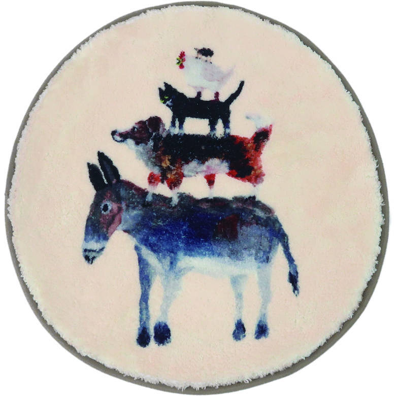 チェアパッド 座布団 椅子クッション 滑り止め 椅子用 丸 かわいい おしゃれ 動物 アニマル 猫 ねこ ナチュラル 公式 アトリエコテツ チェアパッド/再入荷の商品画像