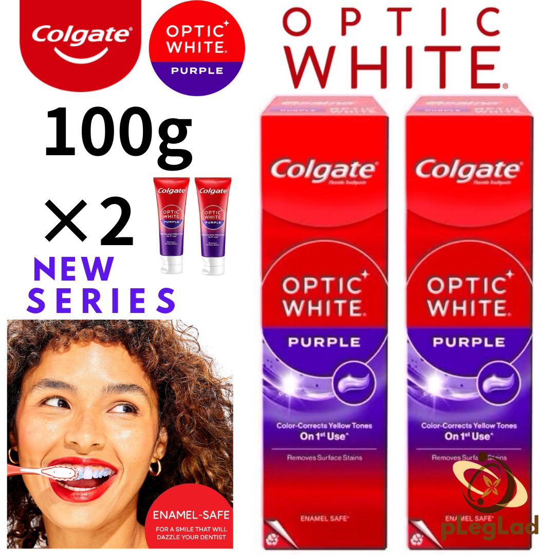Colgatekoru торцевая дверь зубная паста 2 шт. комплект отбеливание Opti k белый лиловый камера 