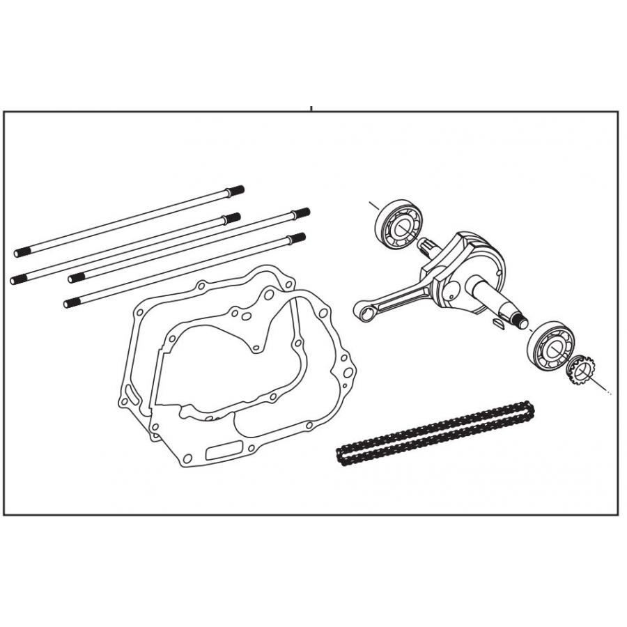 SP Takegawa (SPtake сторона ) 48.9mm ход выше коленчатый вал комплект 125cc(2B)12V Monkey * Gorilla (R-Type)