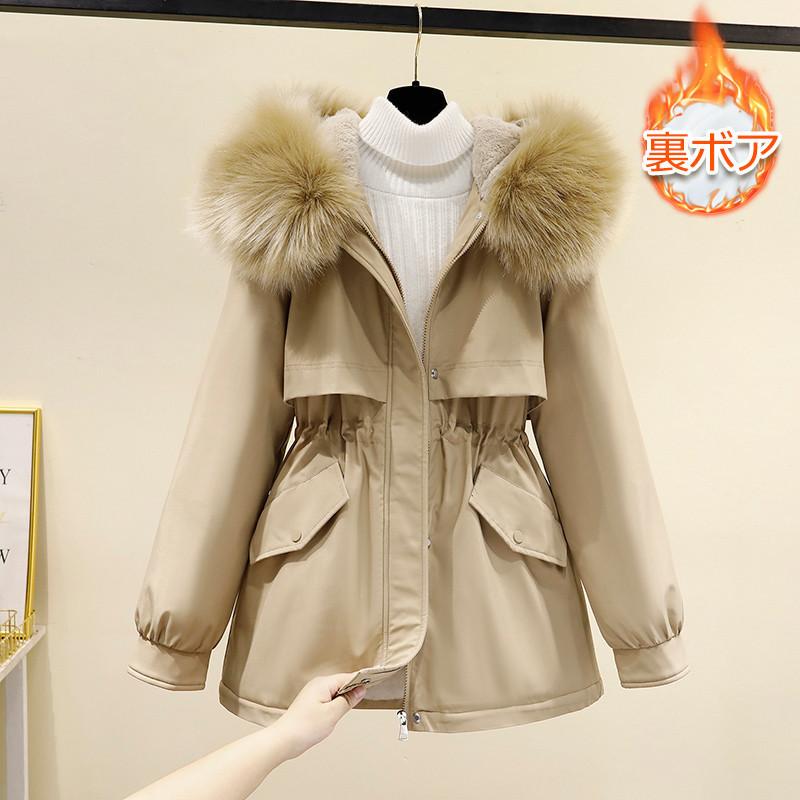  Mod's Coat женский обратная сторона ворсистый обратная сторона боа жакет с капюшоном . талия настройка возможность с мехом Parker пуховик жакет длинный длина защищающая от холода одежда 