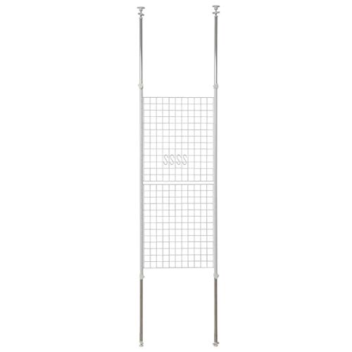 突っ張りワイヤーネット W600×D50×H1665～2955mm SP-60 ホワイト色の商品画像