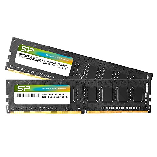 シリコンパワー デスクトップPC用メモリ DDR4-2666 (PC4-21300) 8GB×2枚 288Pin 1.2V CL19 永久保証 SP01 メモリーの商品画像