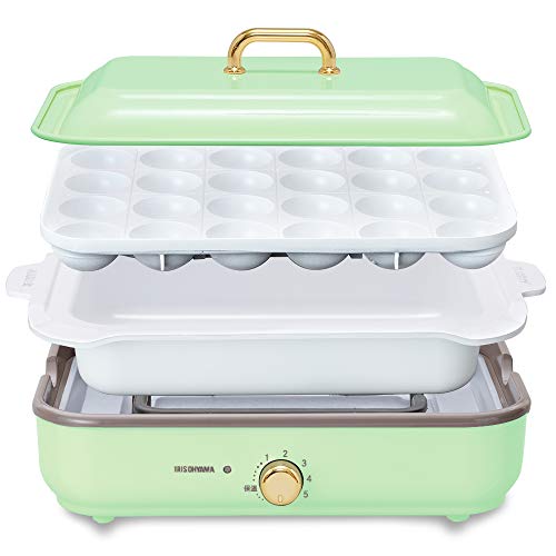 IRIS OHYAMA 着脱式ホットプレート 温度調節機能付き PHP-1002TC-R