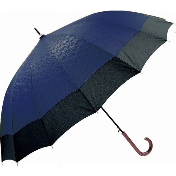 16本骨蛇の目風和傘 縁 JK-87-02（紺×胡麻）の商品画像