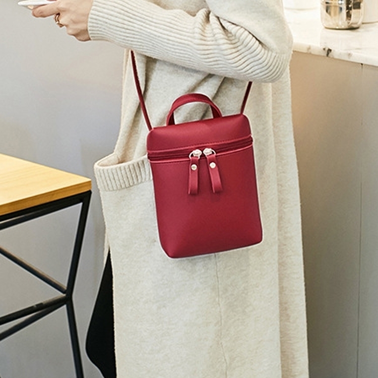  сумка на плечо небольшая сумочка Mini сумка женский женщина портфель вертикальный длина длина застежка-молния одноцветный одиночный цвет простой модный симпатичный one миля fa