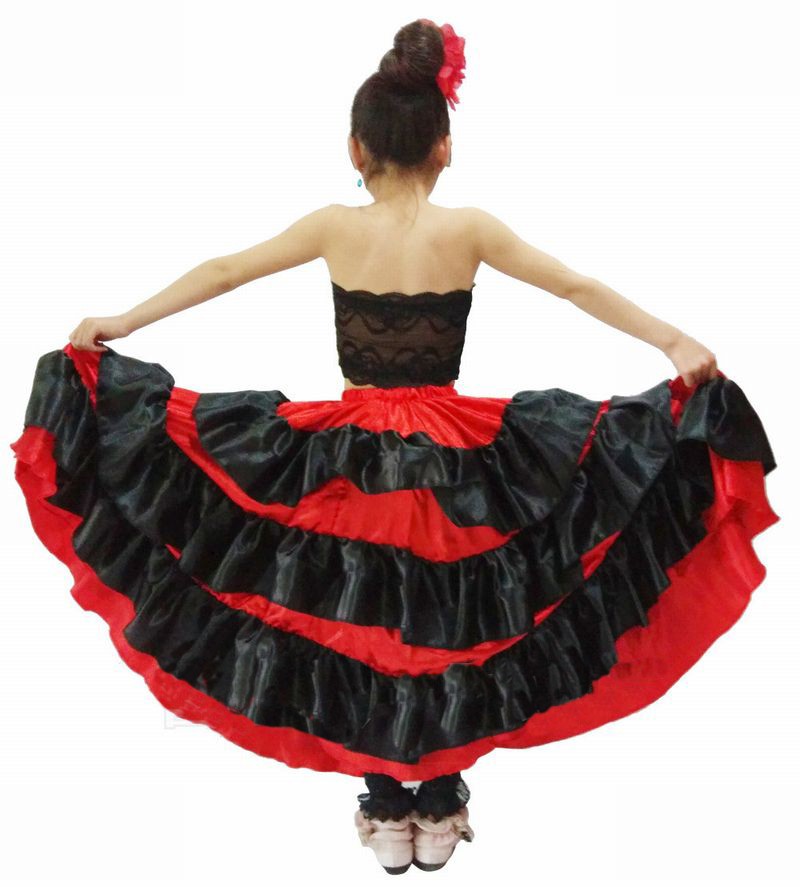  dance costume skirt long skirt 540 720 frill bottoms Dance for skirt girl Kids Junior Dance wear flamenco company .da