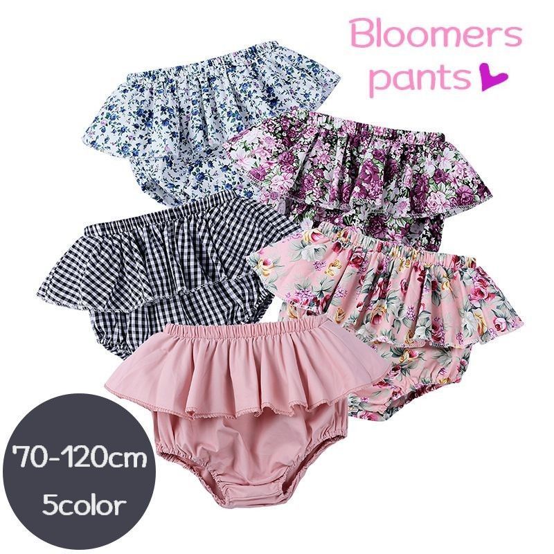 bruma брюки over брюки baby bruma-gya The - оборка лента . Be младенец Kids девочка низ видеть . хлеб одноцветный проверка маленький цветочный принт 