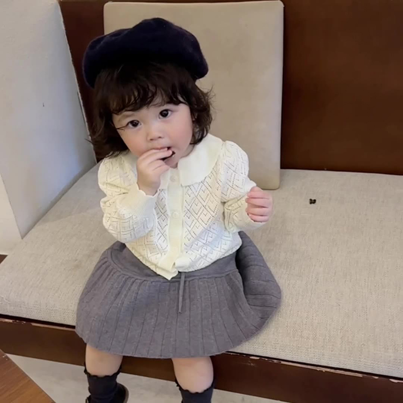  юбка вязаный baby Kids ребенок одежда девочка младенец внутренний брюки в одном корпусе мини длина низ простой одиночный цвет модный симпатичный лента шнур chi