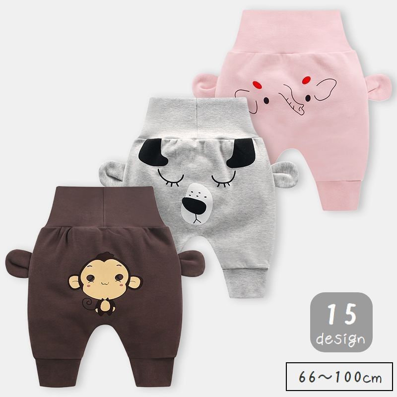  длинные брюки длинные брюки baby Kids младенец ребенок одежда мужчина девочка низ высокий талия заяц медведь животное животное принт уголок имеется ..