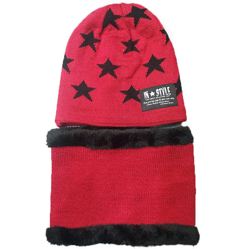 送料無料 ニット帽 裏ボア 子供用 2点セット 男の子 キッズ 女の子 裏起毛 ネックウォーマー