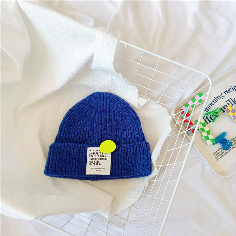 ニット帽 キッズ ベビー 子供用 赤ちゃん 女の子 男の子 帽子 ぼうし タグ リブ編み シンプル 無地 英字 英語 英文 単色 暖かい あったか 防 最大85 オフ