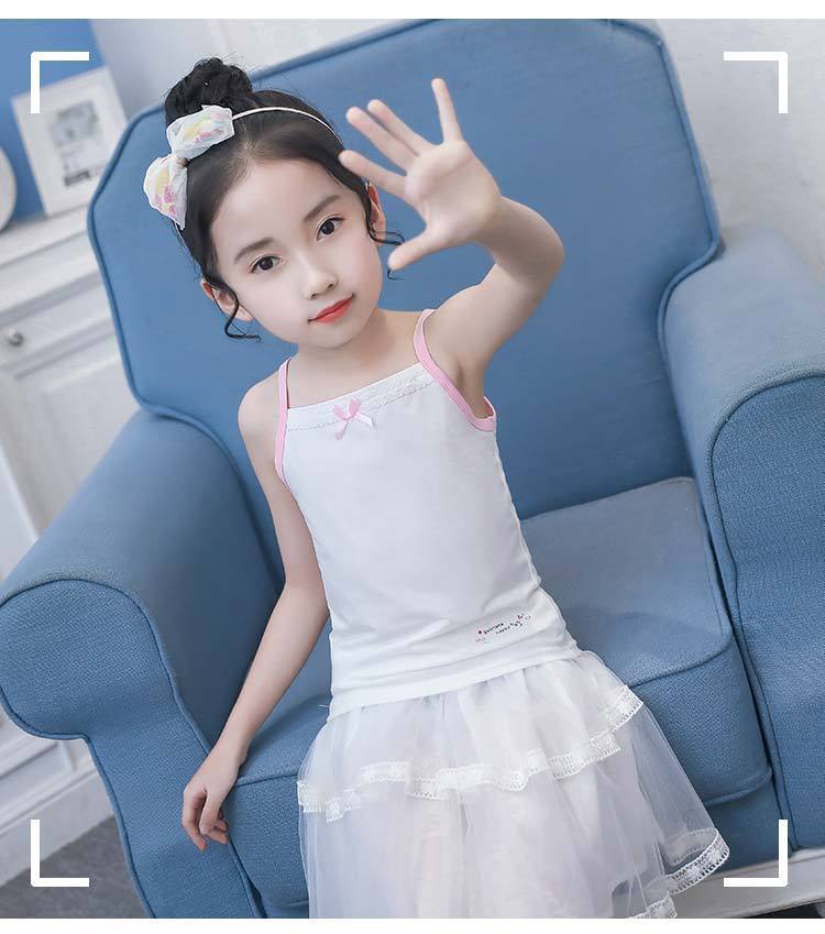 送料無料 キャミソール キッズ 花柄 子ども肌着 インナー 子供服 ジュニア 女の子 リボン レース 単品 ガールズ 下着