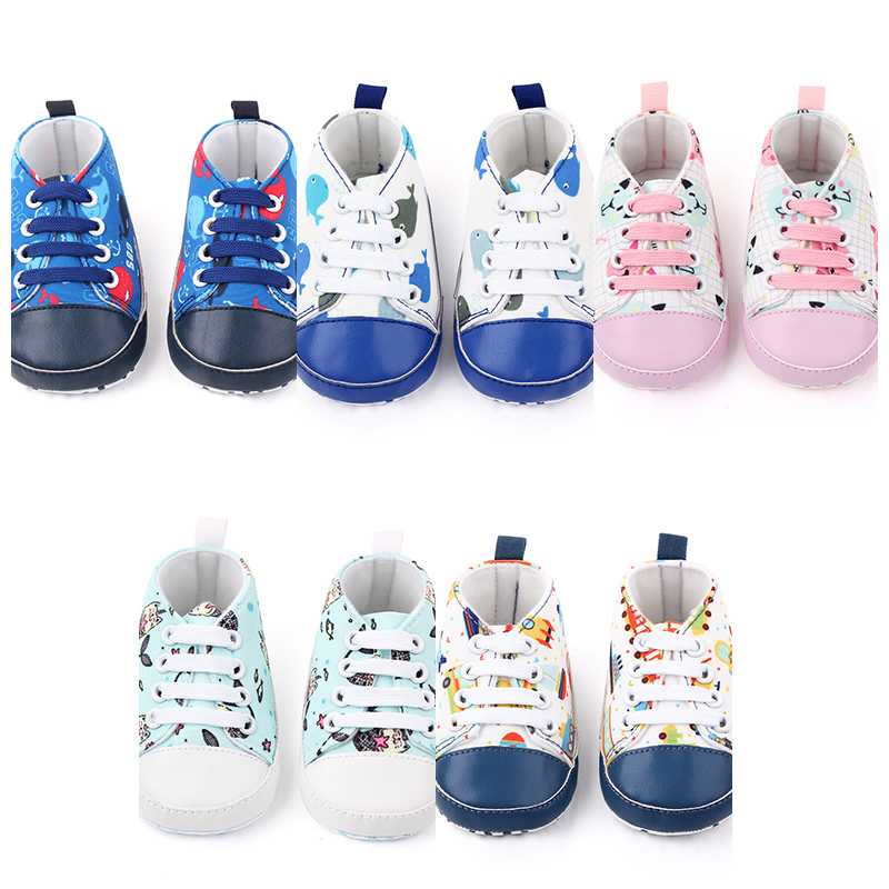ベビー キッズ ベビーシューズ 子ども靴 キャンバスシューズ スニーカー 紐 イラスト プリント かわいい ソフト お出かけ 散歩 カジュアル 男の子 プラスナオ Paypayモール店 通販 Paypayモール