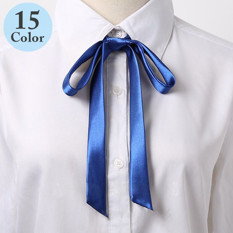  ribbon Thai bow Thai lady's for women for adult satin style cord Thai himo Thai plain cosplay costume clothes uniform lovely stylish simple 