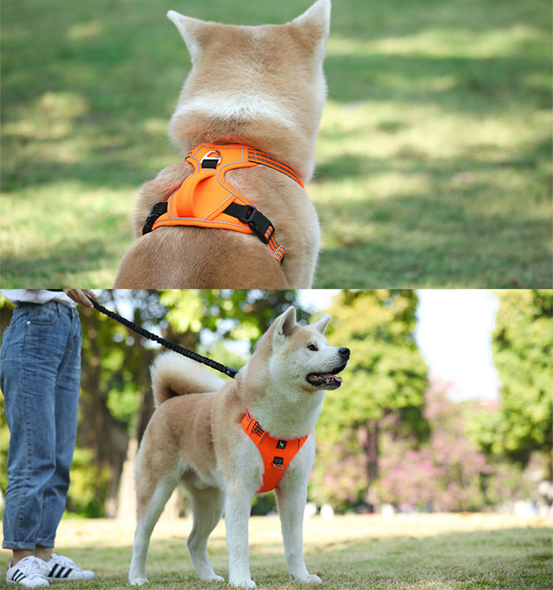 ハーネス 胴輪 単品 おすすめ特集 犬用 ドッグ ペット用品 小型犬 中型犬 反射ステッチ ハンドル付き おしゃれ い お出かけ お散歩 シンブル かっこいい 外出