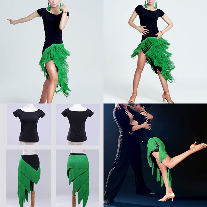 レディース ダンス用 社交ダンス レッスンウェア レッスン 練習着 ダンス プラスナオ Paypayモール店 通販 Paypayモール スカート トップス 半袖 セットアップ 上下セット フリンジ レディース 女性 衣装 ください