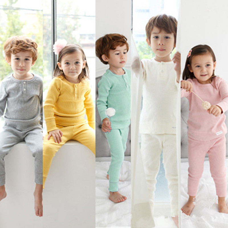  пижама выставить верх и низ в комплекте baby Kids детский спальная одежда ночное белье Night одежда салон одежда длинный рукав длинные брюки высокий талия длинные брюки весна 