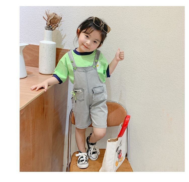 セットアップ 上下セット 半袖tシャツ オーバーオール サロペット キッズ ベビー 女の子 男の子 プリント イラスト 花 フラワー かわいい お出か プラスナオ Paypayモール店 通販 Paypayモール