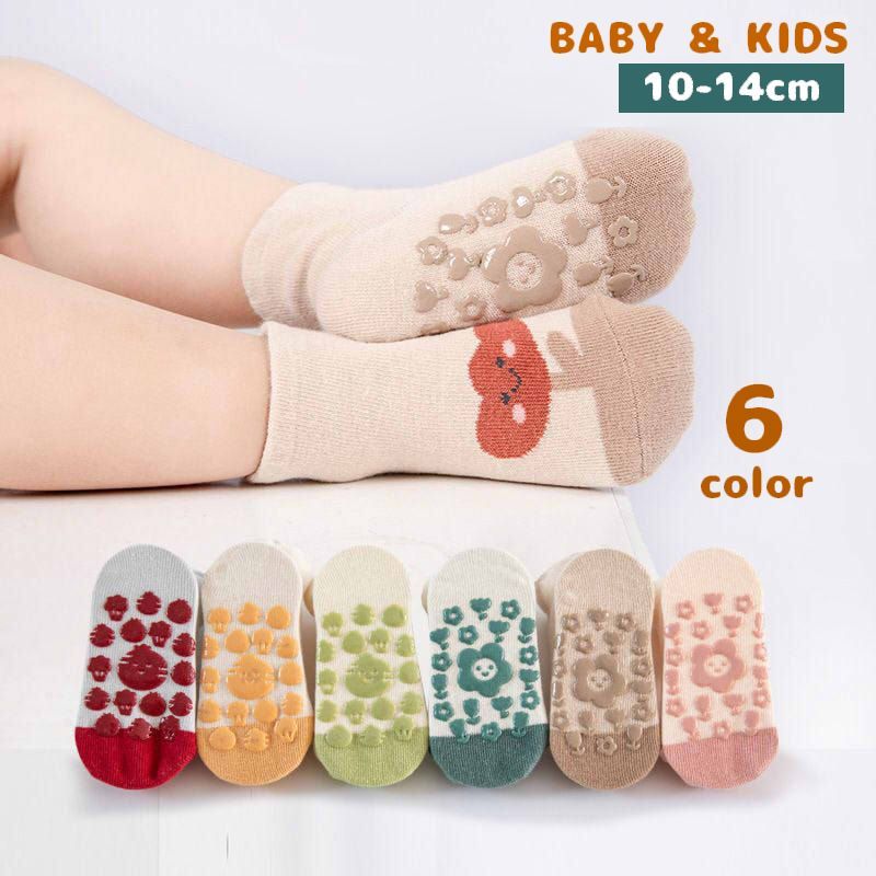  носки носки короткие носки baby Kids младенец красный .. детский обувь внизу девочка мужчина предотвращение скольжения . скользить цветочный принт симпатичный холодозащитный новая жизнь 