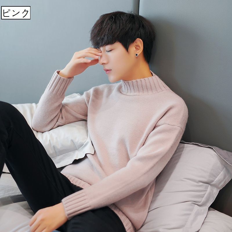 ニット メンズ タートルルネック メンズファッション カラフル トップス 上着 無地 シンプル 男性用 メンズウェア おしゃれ 温い 秋冬 格安販売の