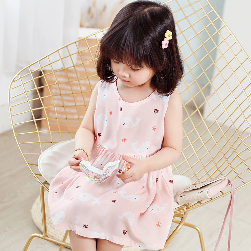  One-piece безрукавка baby Kids ребенок одежда женщина . девочка раунд шея колени длина medium flair талия переключатель весна лето симпатичный симпатичный 