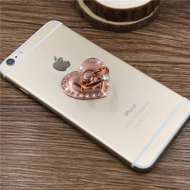  Hold кольцо смартфон кольцо смартфон подставка кольцо подставка стразы Heart падение предотвращение регулировка угла симпатичный симпатичный модный Kirakira Logo 