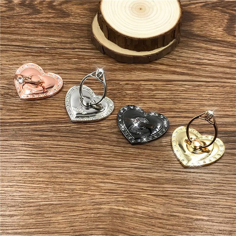  Hold кольцо смартфон кольцо смартфон подставка кольцо подставка стразы Heart падение предотвращение регулировка угла симпатичный симпатичный модный Kirakira Logo 