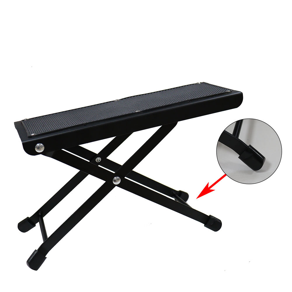  guitar for footrest footrest foot rest pair put folding height 4 -step adjustment foot stool step musical performance electro Classic black black 